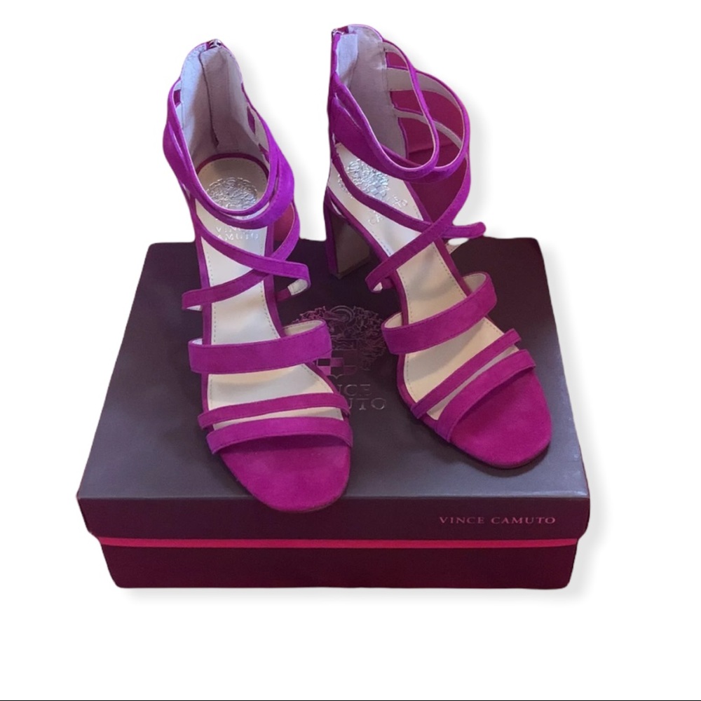 Vince Camuto Fuchsia Strappy High Heel Sandals
